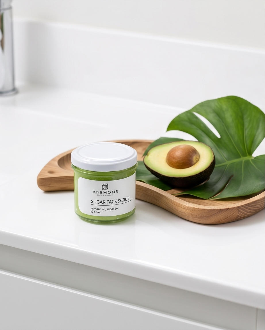 Anemone Sugar Face Scrub – Αμυγδαλέλαιο, Αβοκάντο & Lime