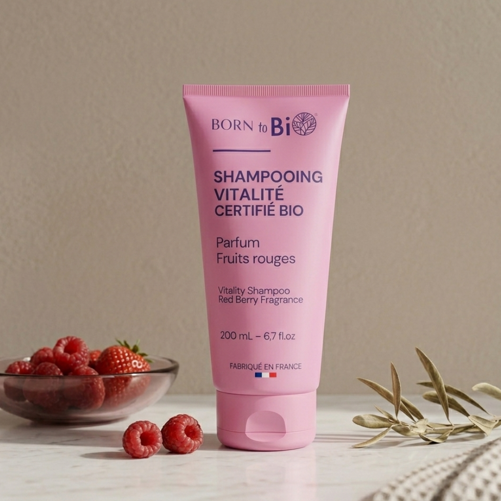 Coconut shampoo and organic raspberry vinegar