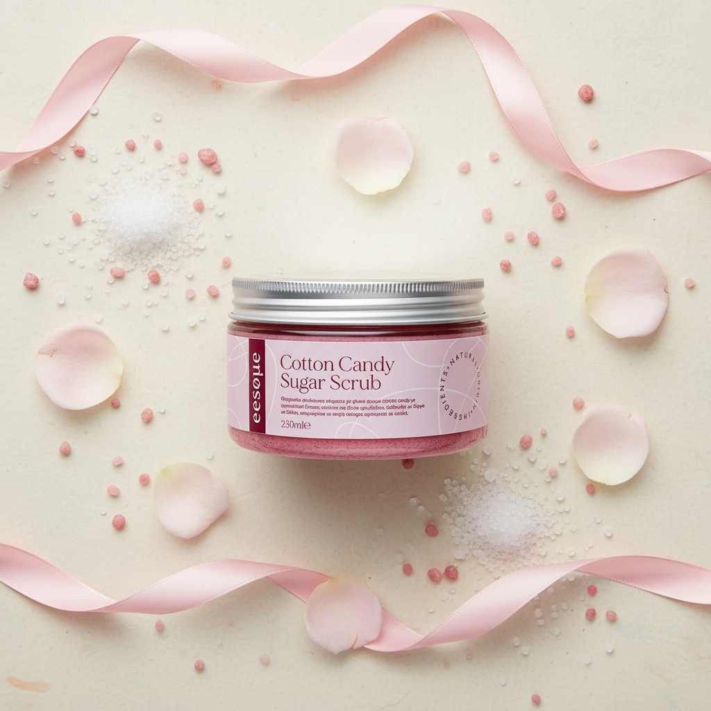 Cotton Candy Sugar Scrub - Flat Lay