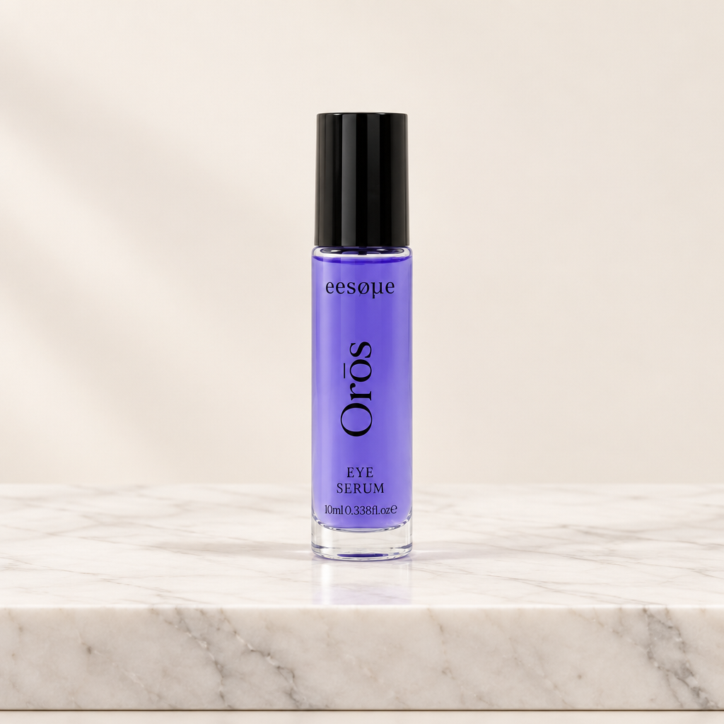 Eesome Orōs Eye Serum πάνω σε μεγάλο κομμάτι λευκού μαρμάρου