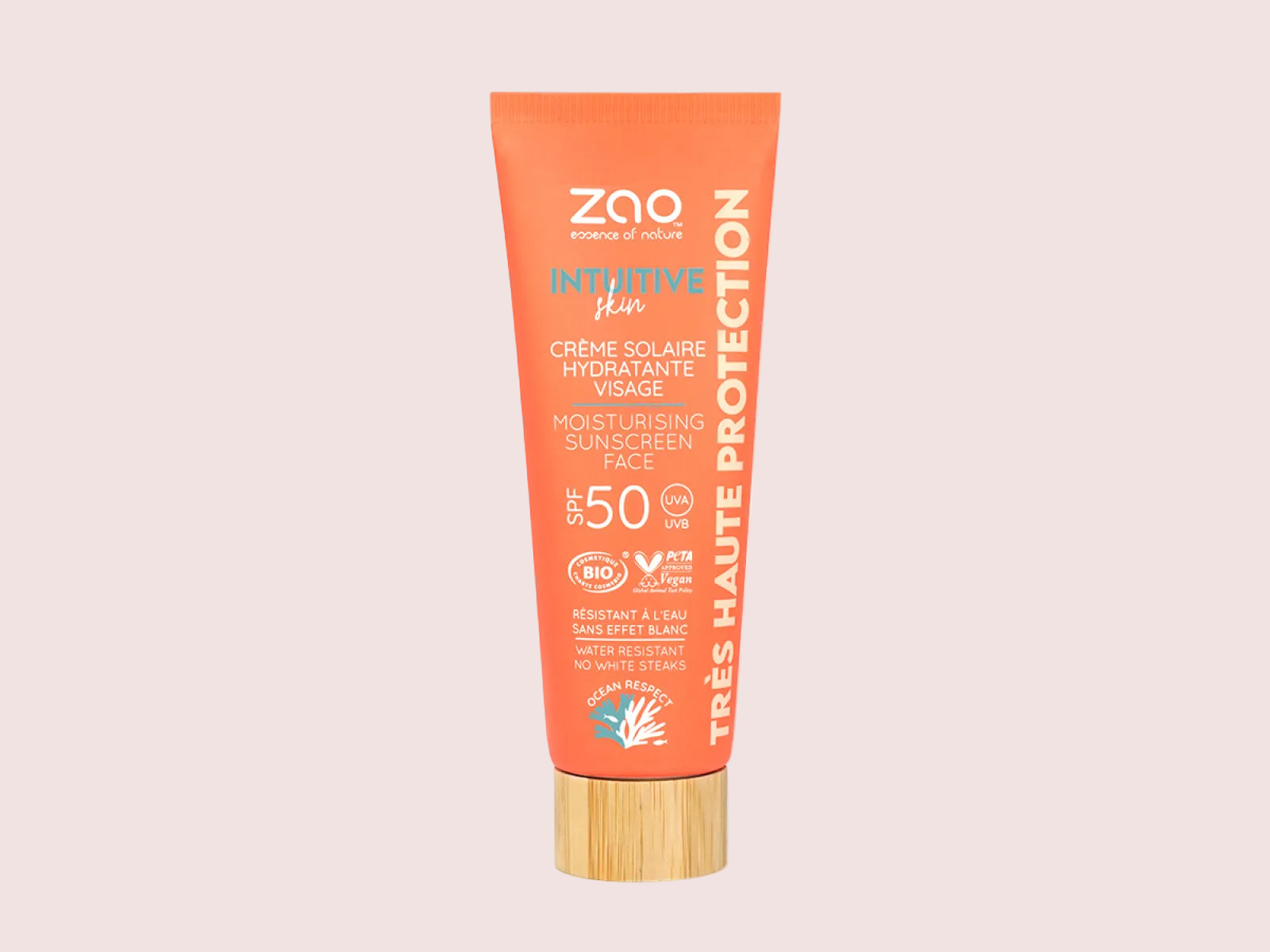 ZAO Intuitive Skin Crème Solaire Hydratante Visage SPF50 50ml