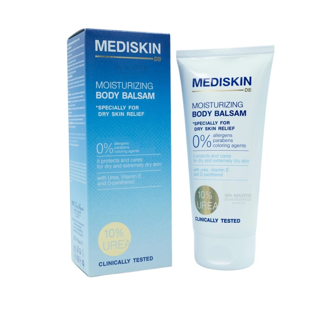 Κουτί και σωληνάριο MEDISKIN Body Balsam με 10% ουρία, 200 ml