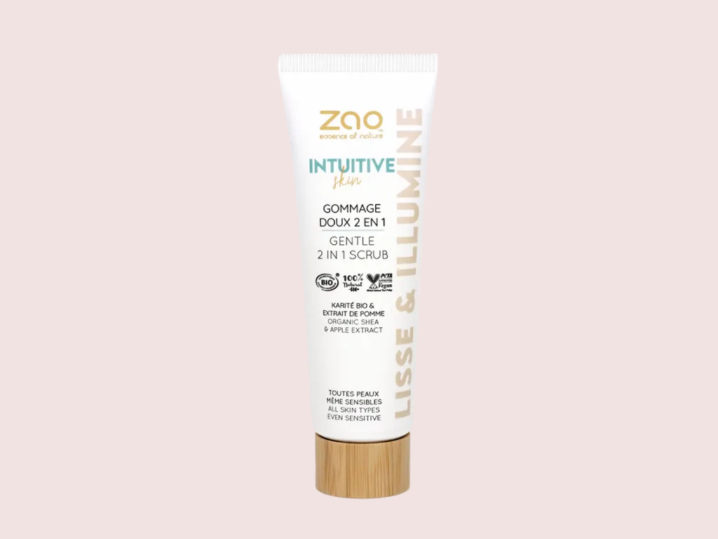 Zao Organic Skin Intuitive Gentle Scrub 2 in 1 – Βιολογικό Απαλό απολεπιστικό προσώπου 2 σε 1, για όλους τους τύπους δέρματος-50ml