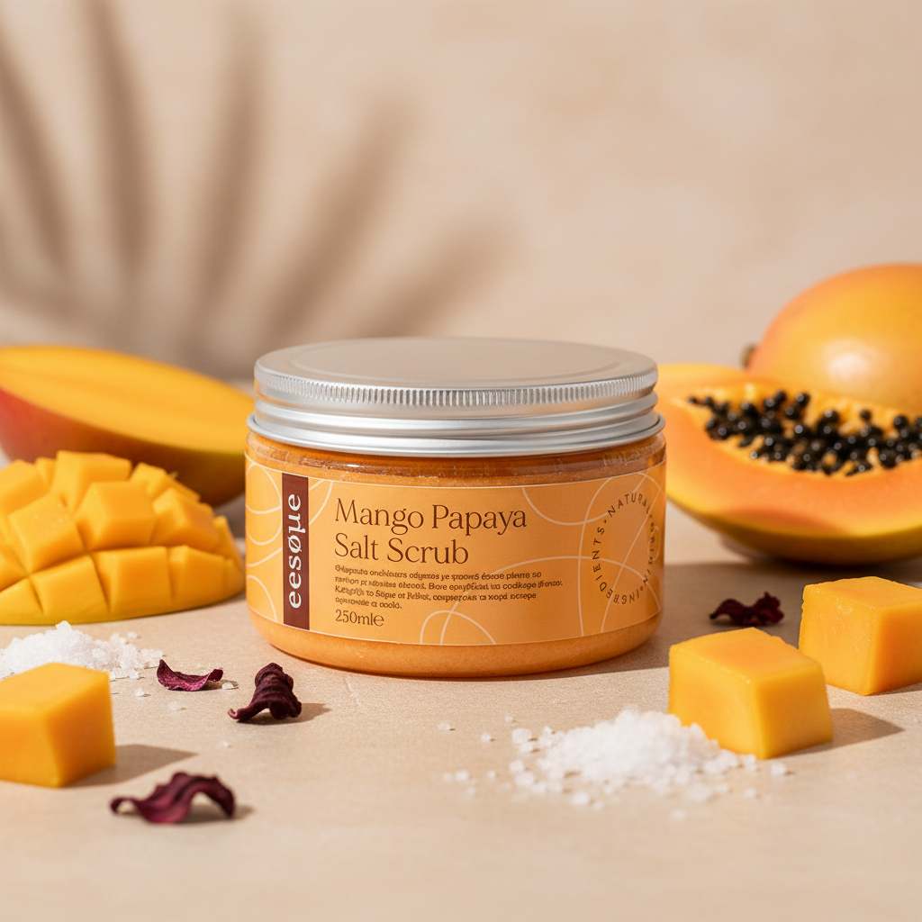 Mango Papaya Salt Scrub - Lifestyle