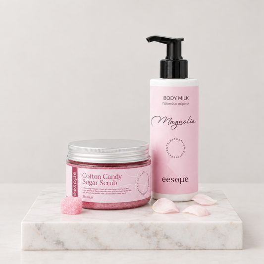 Silky Skin Set σε λευκό μαρμάρινο βάθρο