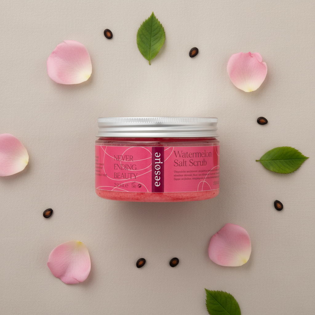 Watermelon Salt Scrub - Flat Lay